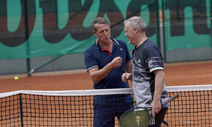 Hugh Grant Won His First Game in the Sweden Open at Båstad Image