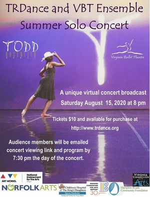 Todd Rosenlieb Dance and Virginia Ballet Theater Present an Online Ensemble Summer Solo Concert 