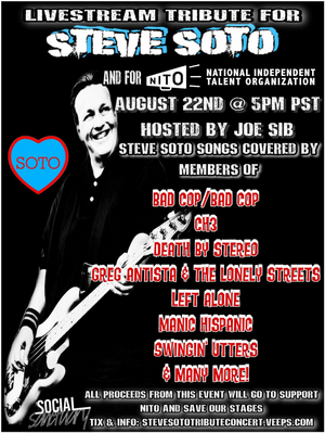 Steve Soto Tribute Livestream Concert To Take Place August 22 