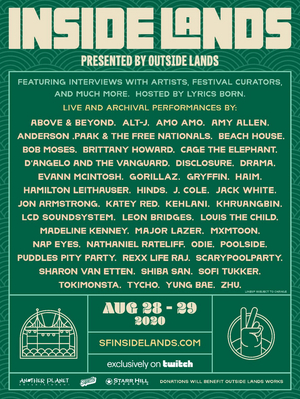 Outside Lands Announce Artist Lineup and Details for Inside Lands Virtual Festival 