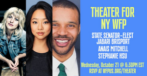 Jabari Brisport to Host THEATER FOR WFP Alongside Anais Mitchell and Stephanie Hsu 