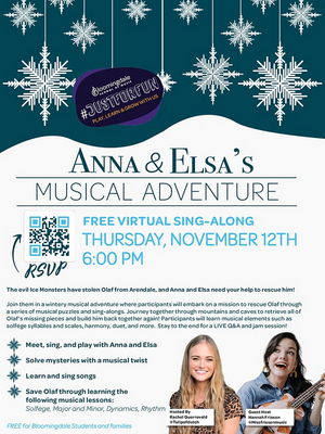 Bloomingdale School of Music Presents Virtual Sing-Along ANNA & ELSA'S MUSICAL ADVENTURE  Image