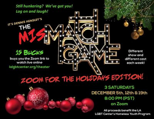 Casting Announced For THE MISMATCH GAME: ZOOM FOR THE HOLIDAYS EDITION 