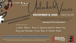 Unlocked Voices Announces Fourth Livestream Fundrasing Event 