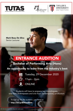 TUTAS To Hold New Intake – Online Audition  Image