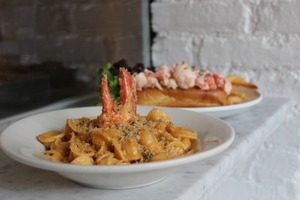 COOKING TIME – Lobster Dishes by Ed McFarland of ED'S LOBSTER BAR in Soho Image