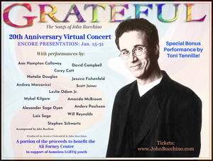 Breaking News:  Toni Tennille Joins Encore Screening of JOHN BUCCHINO GRATEFUL VIRTUAL CONCERT  Image