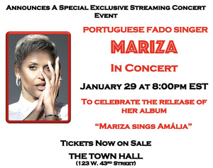 The Town Hall Presents Portuguese Fado Singer Mariza in Concert Image