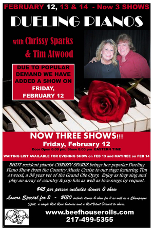 DUELING PIANOS Comes to Beef House Dinner Theater Image