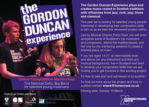 Young Musicians Invited to Audition for The Gordon Duncan Experience Composition Course Image