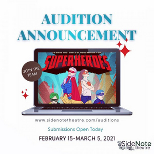 Auditions Announced For SUPERHEROES at SideNote Theatre  Image