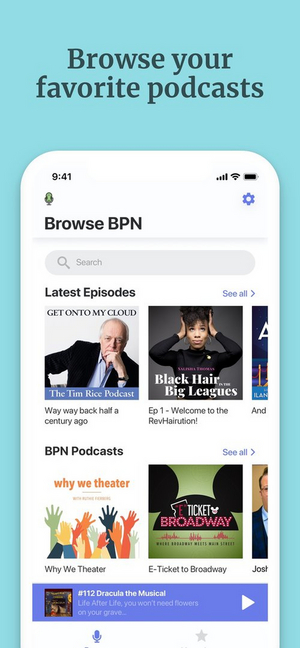 Broadway Podcast Network Releases New IOS App Image