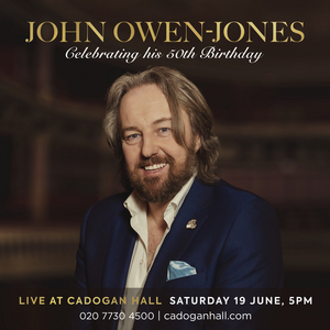 John Owen-Jones Celebrates His 50th Birthday At Cadogan Hall and Livestreamed  Image