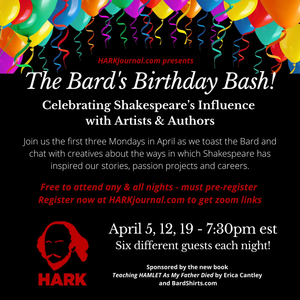 HarkJournal.com to Host Shakespeare Birthday Events Featuring Artist and Author Stories 