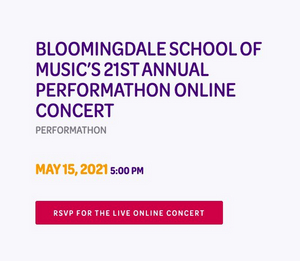Bloomingdale School of Music Presents 21st Annual Performathon Image