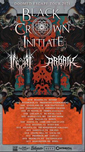 Black Crown Initiate Announces Doomed Escape Tour 2021 