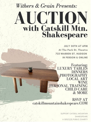 AUCTION WITH CATSKILL MTN. SHAKESPEARE to Take Place This Friday 