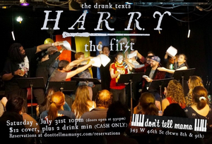 Random Access Theatre Takes A VERY Drunk Text Run At Harry Potter with, HARRY THE FIRST, THE BOY WHO HATH LIV'D at Don't Tell Mama Image
