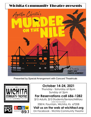 MURDER ON THE NILE at Wichita Community Theatre Image