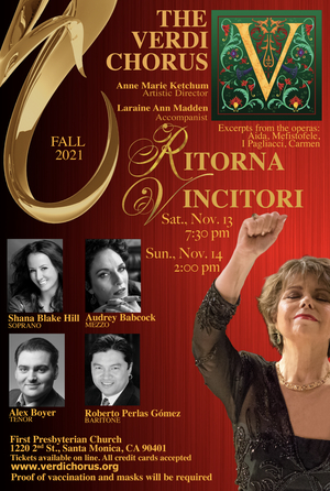 Verdi Chorus Presents RITORNA VINCITORI! This November Image