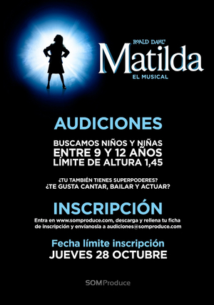 SOM Produce convoca audiciones para MATILDA Image