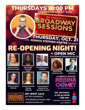 BROADWAY SESSIONS to Make Long Awaited Return to the Laurie Beechman Theatre This Thursday 