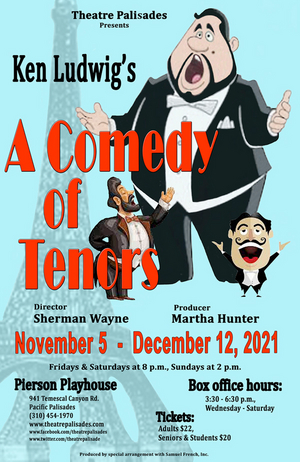 A COMEDY OF TENORS Opens November 5 at Theatre Palisades  Image