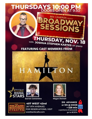 HAMILTON Cast Members to Join Upcoming BROADWAY SESSIONS Image