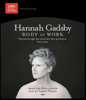 Hannah Gadsby Will Perform at the Capitol Theatre in June 2022  Image