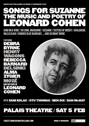 SONGS FOR SUZANNE: THE MUSIC AND POETRY OF LEONARD COHEN Comes to the Palais Theatre in February  Image