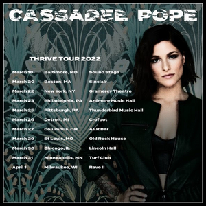 Cassadee Pope Announces THRIVE Tour Kicking Off in Spring 2022 
