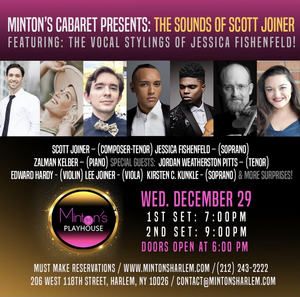 Minton's Cabaret Presents: THE SOUNDS OF SCOTT JOINER, Featuring Jessica Fishenfeld & More! 