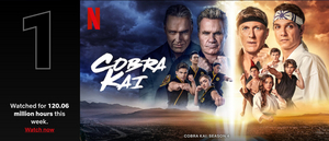 COBRA KAI Joins DON'T LOOK UP at #1 on Netflix Image