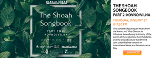 Harold Green Jewish Theatre Company Announces Return of The Shoah Songbook Series 