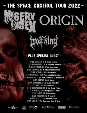 Misery Index Announces The Space Control Tour 2022 Image