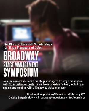 Charlie Blackwell Symposium Scholarship Announced for BIPOC Stage Managers 