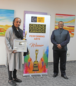 Wasifuddin Dagar honored With WUD Critics' Choice Award  Image