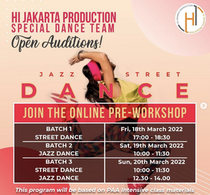 Hi Jakarta Production Announces Open Auditions For Special Dance Team  Image