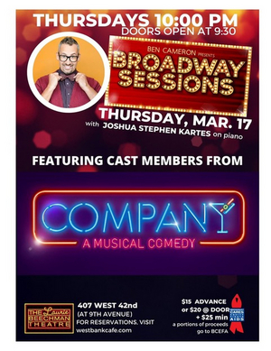 COMPANY Cast Members to Join This Week's BROADWAY SESSIONS 