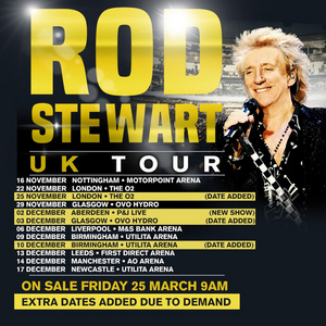 Rod Stewart Extends 2022 U.K. Arena Tour Due to Popular Demand 