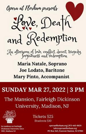 Opera At Florham Announces New Date for LOVE, DEATH AND REDEMPTION  Image