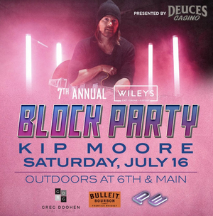 7th Annual Wiley's Block Party to Feature Country Star Kip Moore 