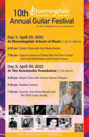 Bloomingdale School Of Music Presents The 10th Annual Guitar Festival  Image