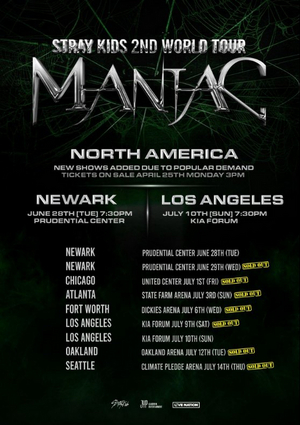 K-Pop Stars Stray Kids Add Additional Shows On Sold Out World Tour 'Maniac' Image
