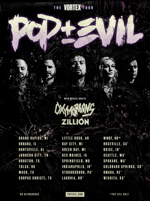 ZILLION Announced As Support For Summer Tour With Pop Evil Image