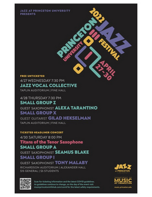 Princeton University Jazz Festival Features Gilad Hekselman, Alexa Tarantino, Seamus Blake, and Tony Malaby 