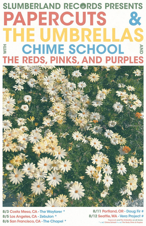 Slumberland Records Announces West Coast Label Tour With Papercuts, The Umbrellas, Chime School and The Reds, Pinks and Purples Image