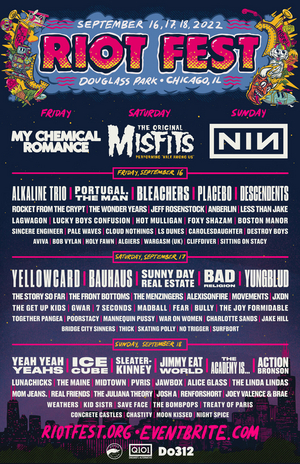 My Chemical Romance, The Original Misfits & More to Headline Riot Fest Image