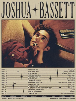 Joshua Bassett Announces First-Ever Headline Tour Image