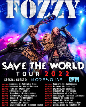 FOZZY Announces 20-Date U.S. and Canada Save The World Fall Tour 